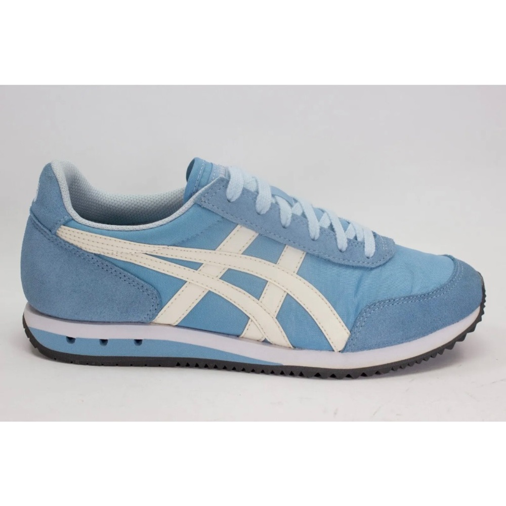 Onitsuka Tiger by Asics Light Blue and White Retro Runner Sneakers - Picture 4 of 12